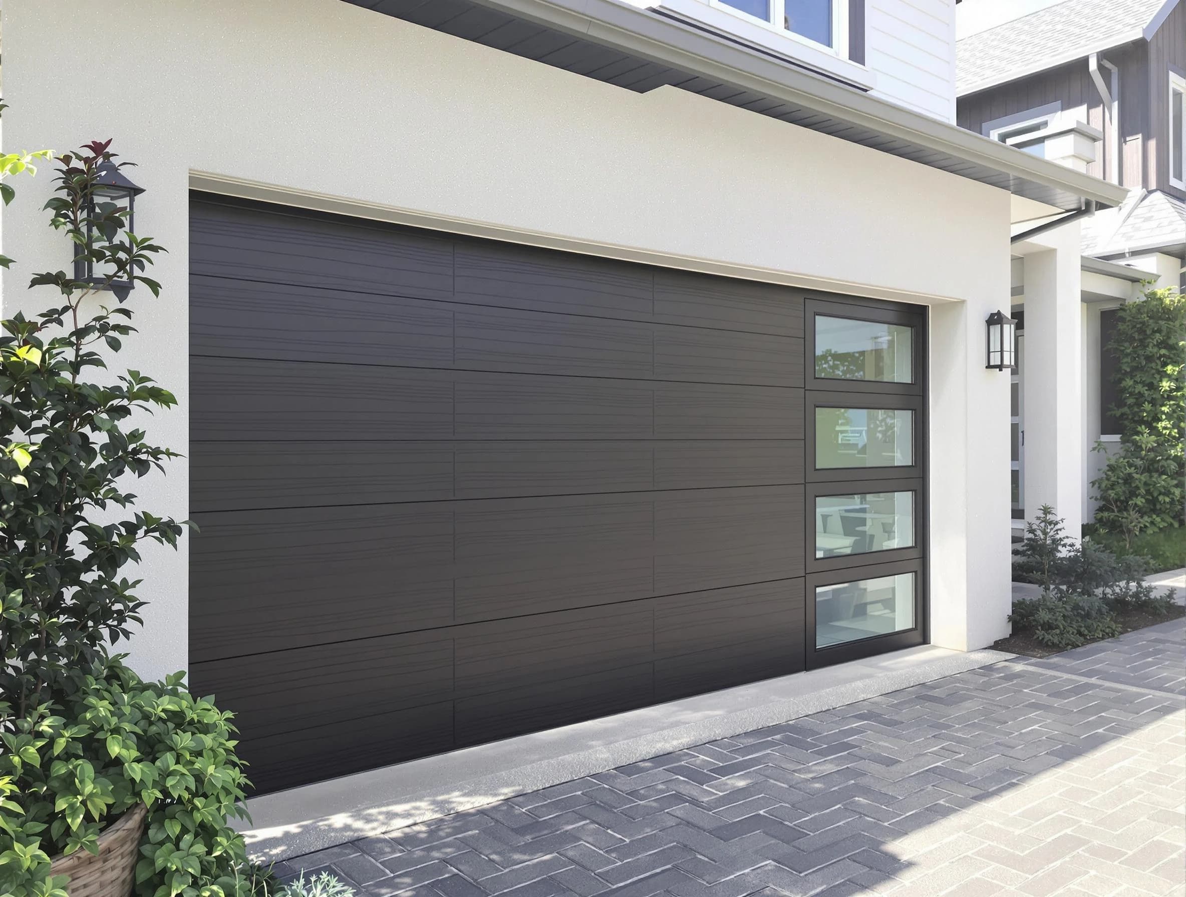 Custom garage door installation by Spencer Garage Door Repair in Spencer