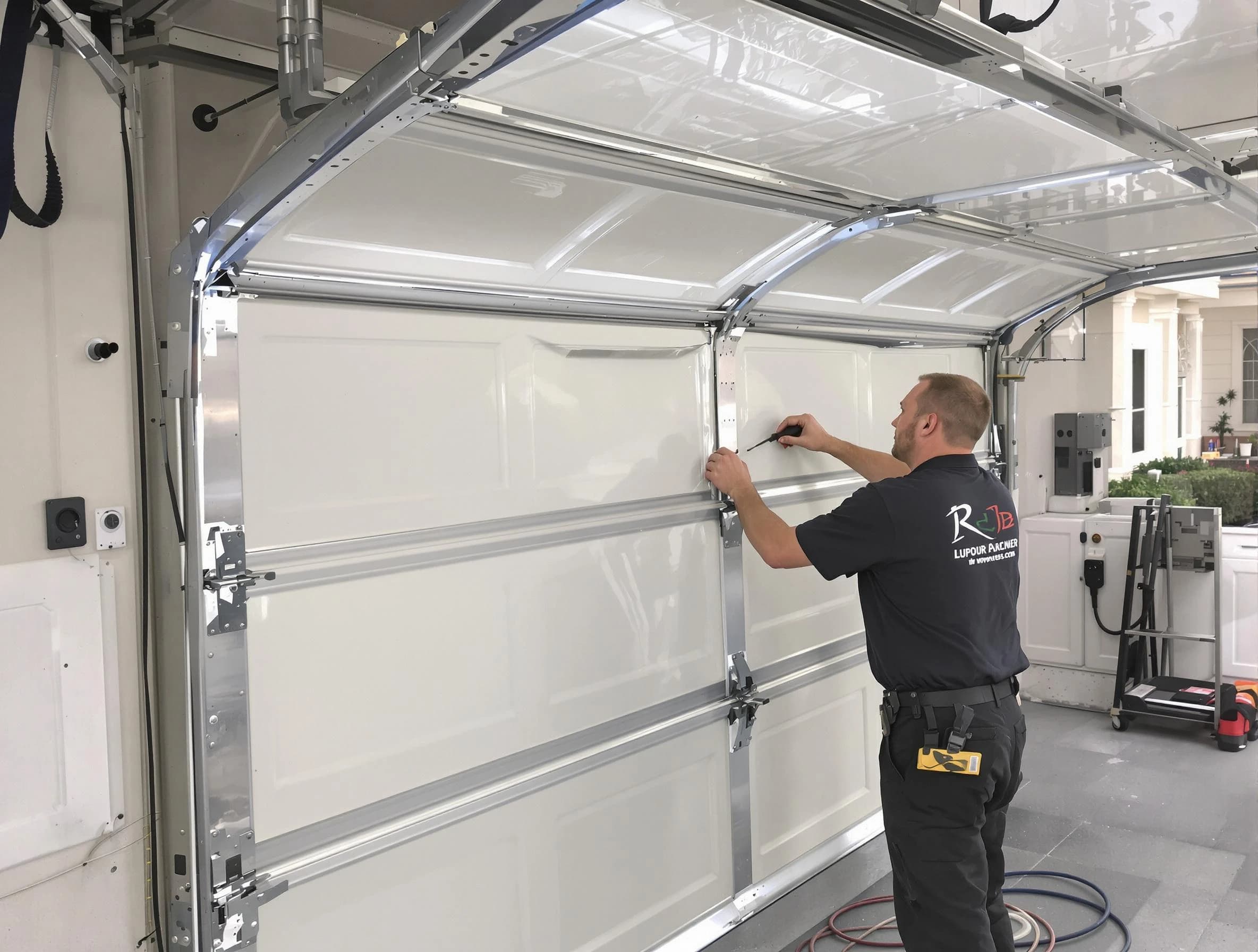 Spencer Garage Door Repair professional performing panel repair in Spencer