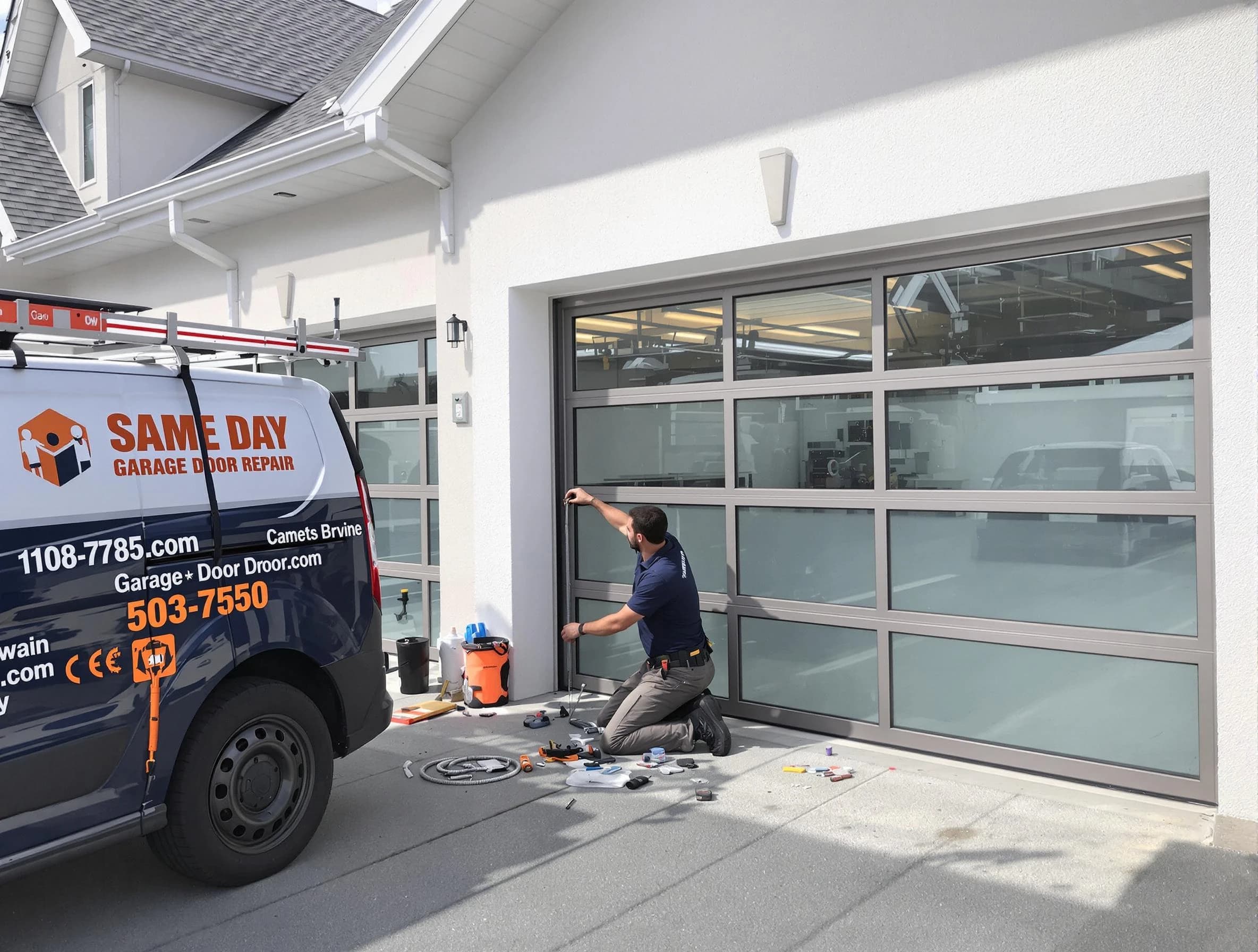 Same-day garage door repair service by Spencer Garage Door Repair in Spencer