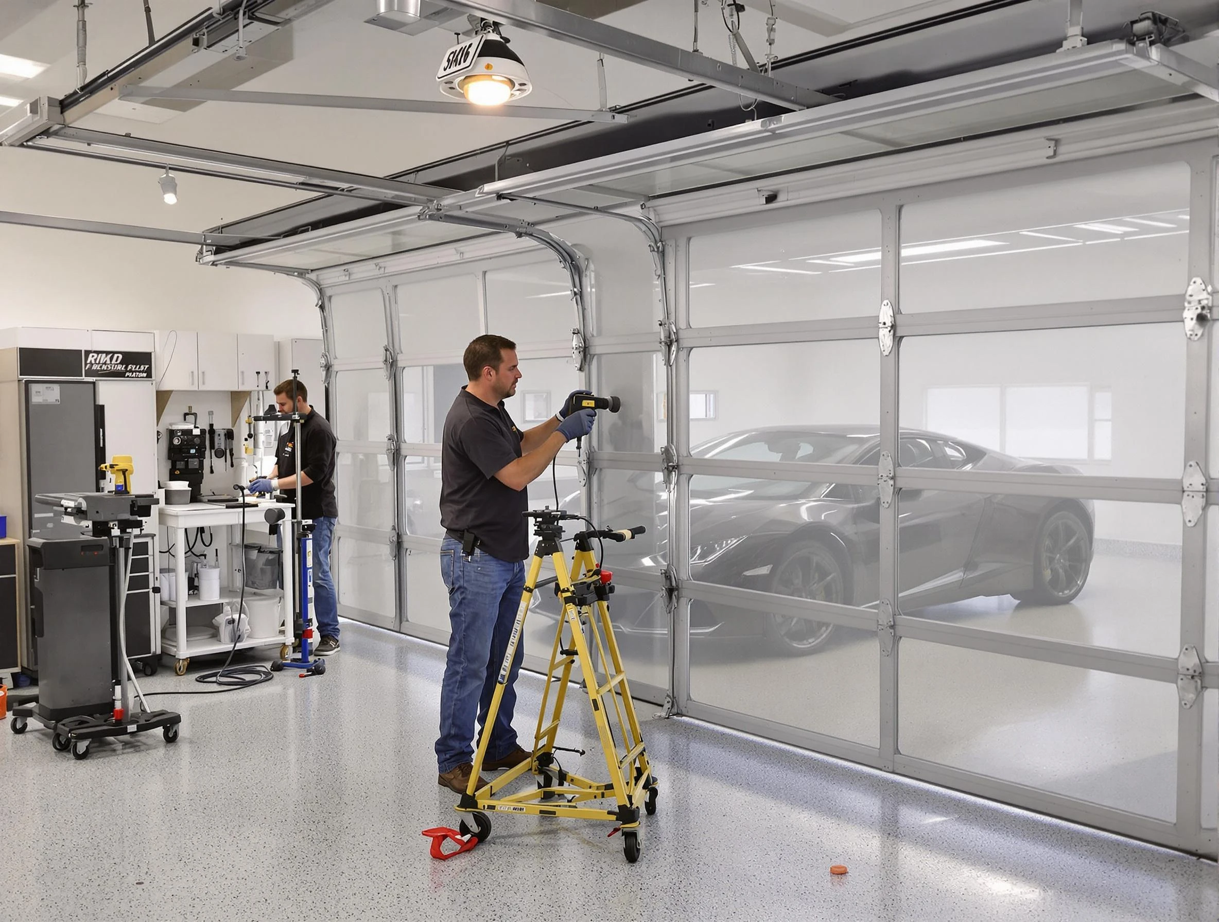 Garage Door Dents Repair in Spencer