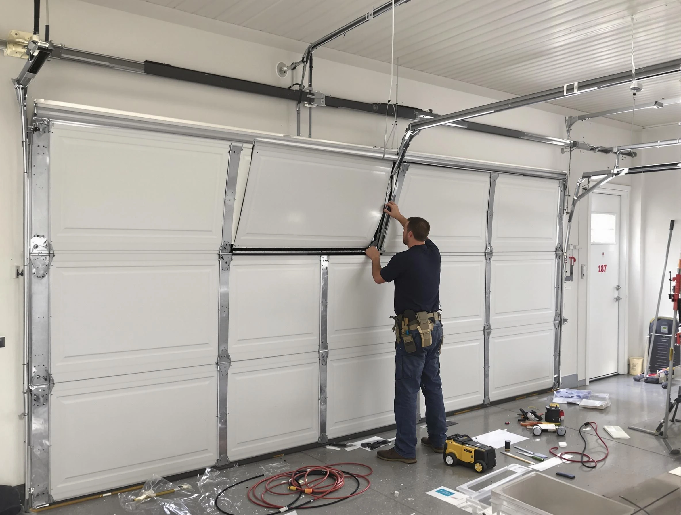 Garage Door Section Replacement in Spencer