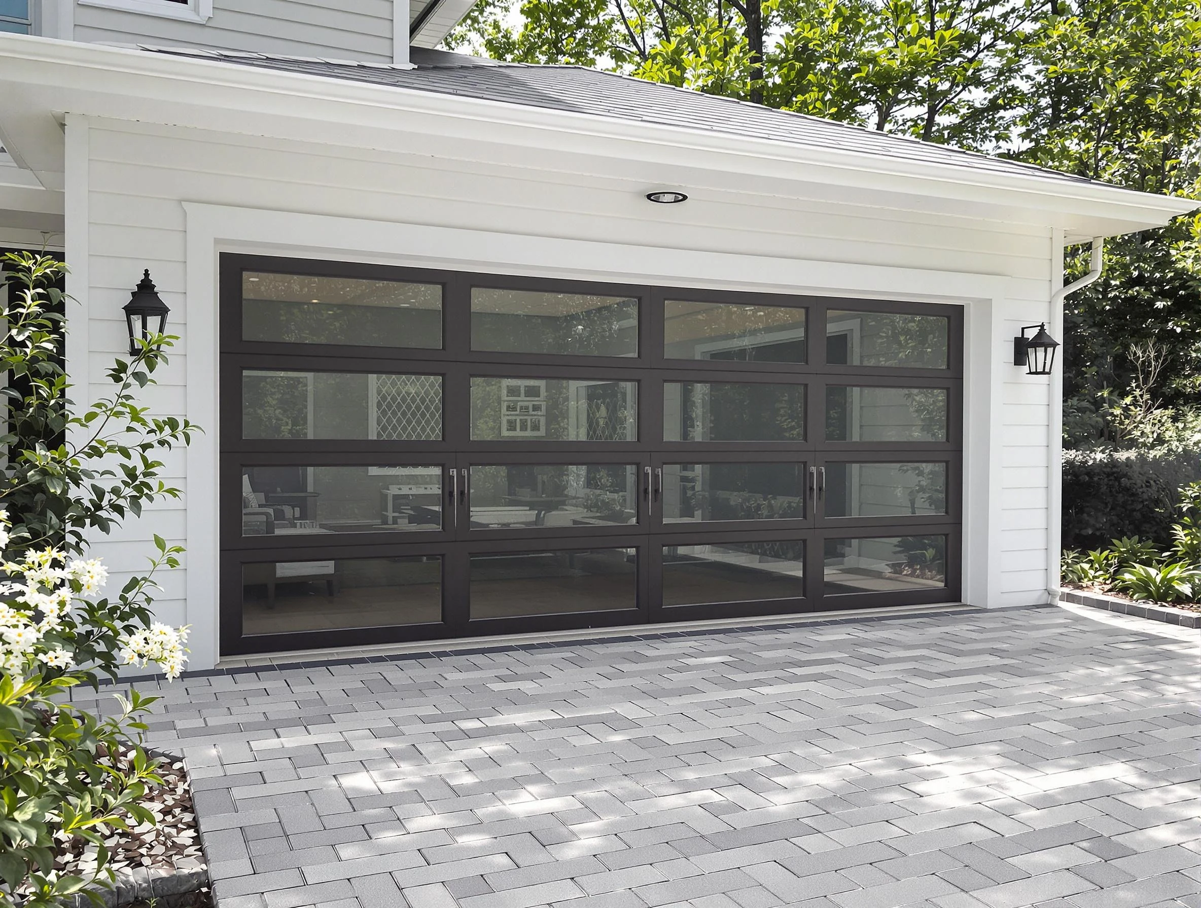 Spencer Garage Door Repair design specialist presenting custom garage door options to Spencer homeowner