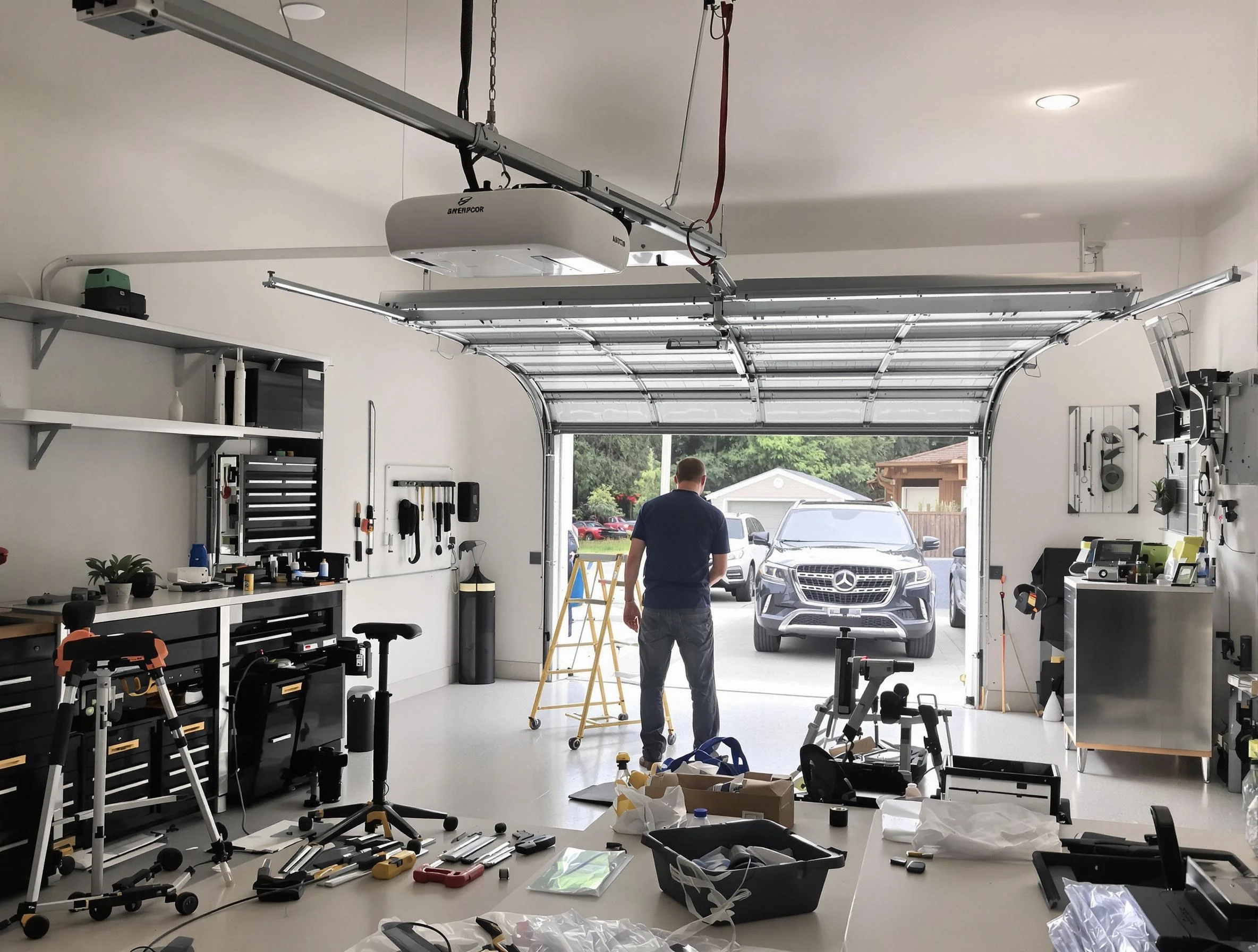 Garage door opener installation by Spencer Garage Door Repair in Spencer