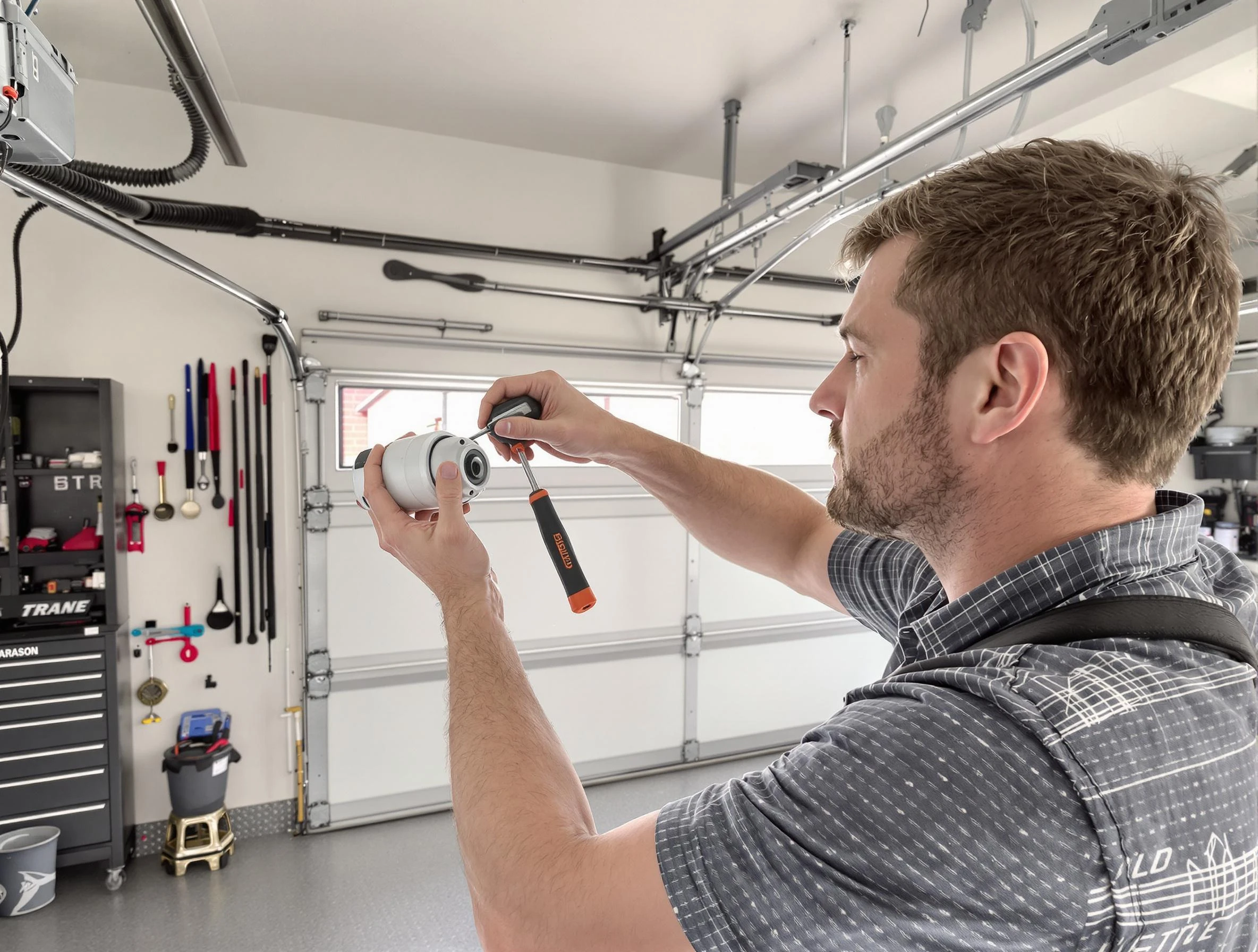 Garage door opener repair service by Spencer Garage Door Repair in Spencer