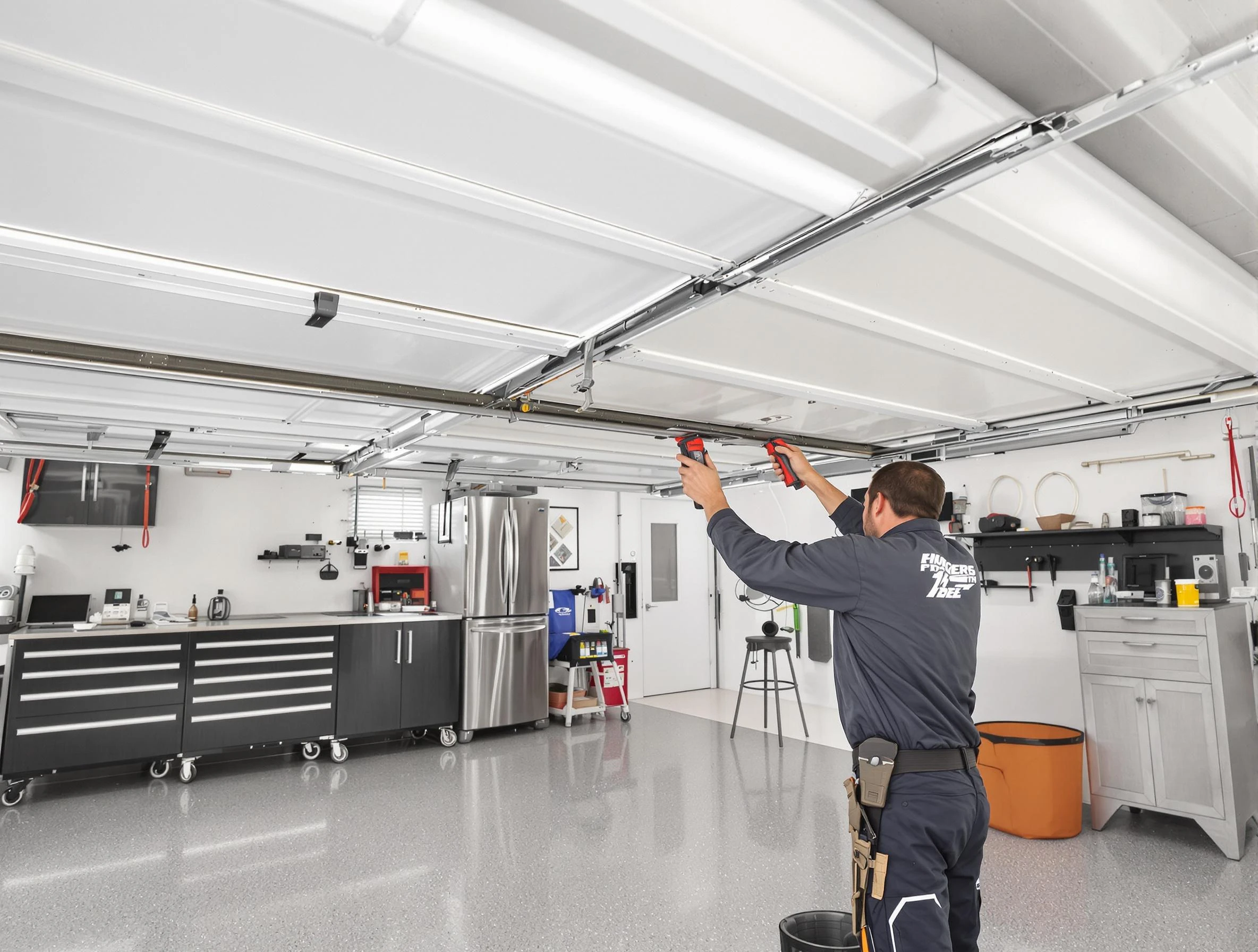 Overhead garage door repair service by Spencer Garage Door Repair in Spencer